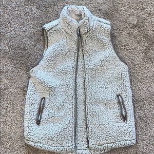 Fleece fuzzy vest!